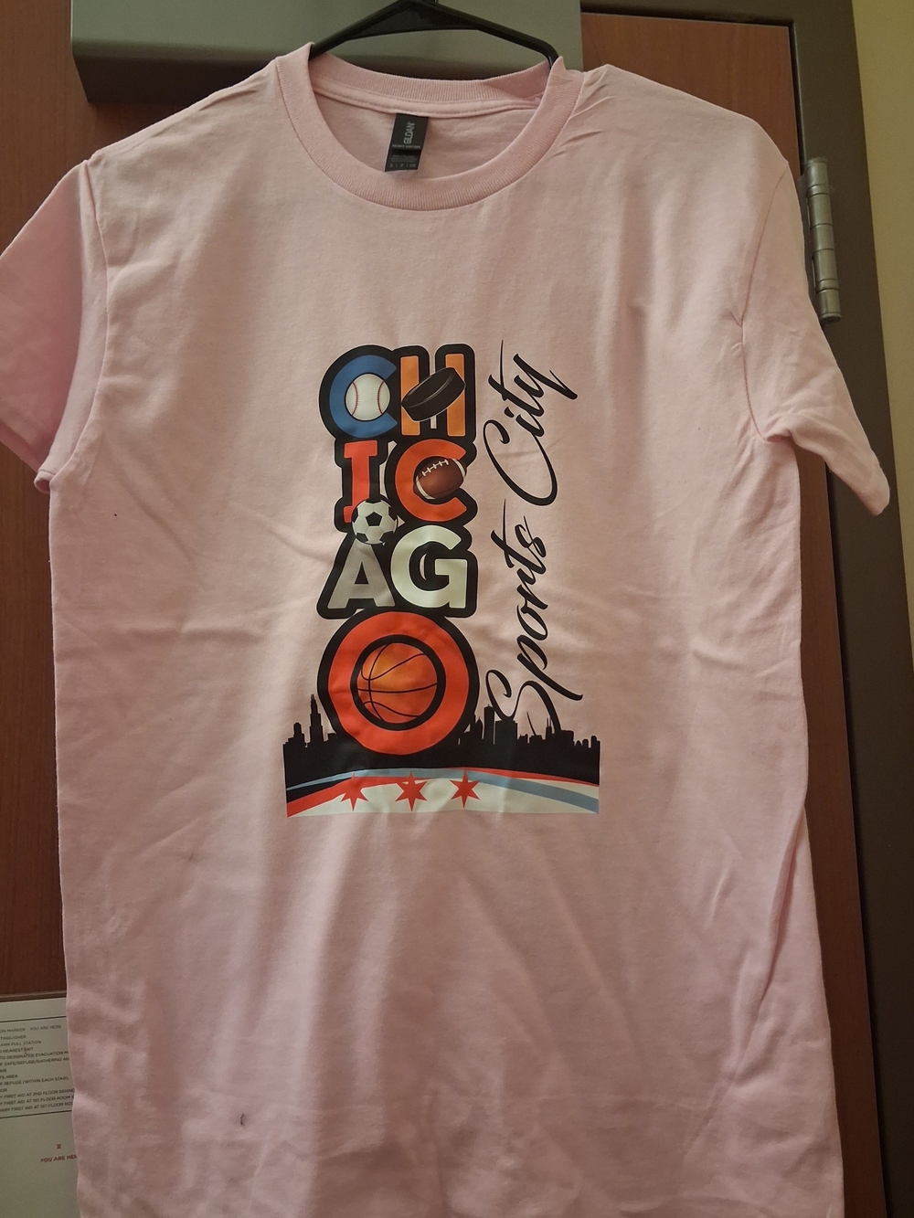 Pink Sports City Graphic Tee